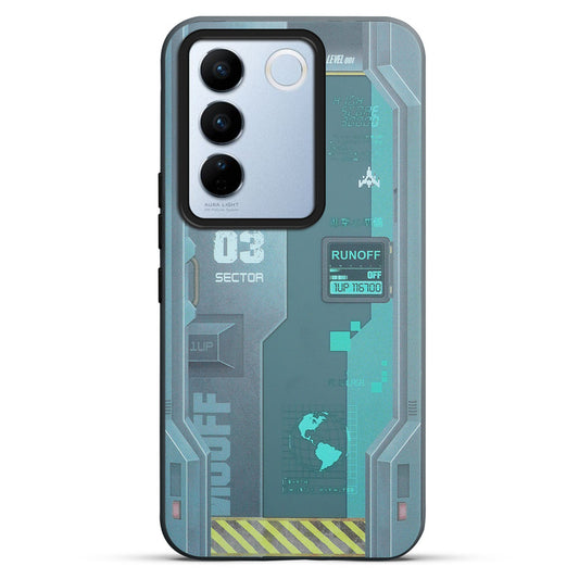 Circuit Printed Hard Back Cover Case For Vivo V27 5G