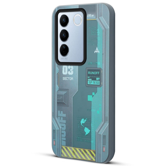 Circuit Printed Hard Back Cover Case For Vivo V27 5G