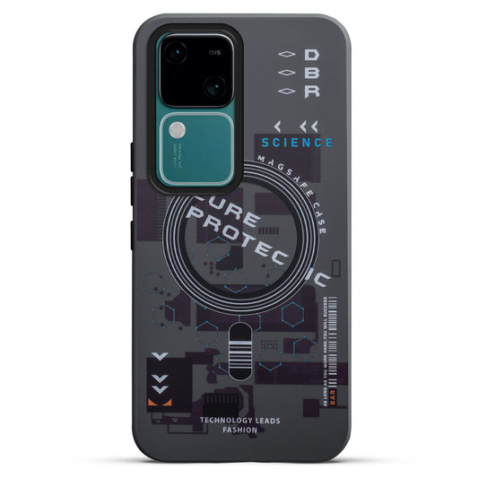 Mechanical Print Circuit Sector Print Hard Back Cover For Vivo V30 Pro 5G