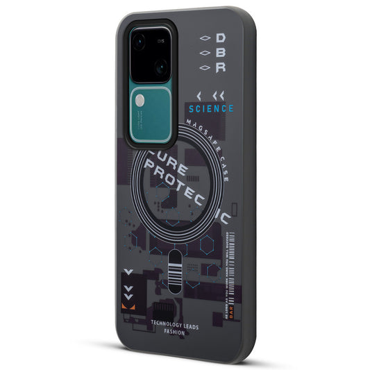 Mechanical Print Circuit Sector Print Hard Back Cover For Vivo V30 Pro 5G