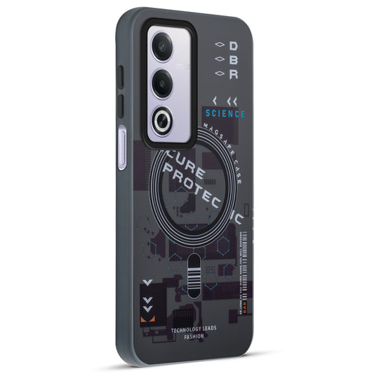 Mechanical Circuit Sector Print Hard Back Cover For Oppo A3 Pro 5G