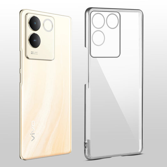 Crystal Clear Premium Case with Shiny Colorful Edges and Precise Cutouts for Vivo T2 Pro 5G