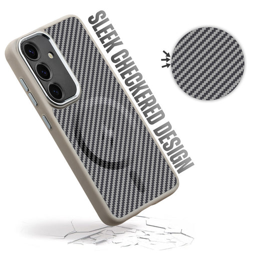 Premium Tech Weave Design With MagSafe Compatible Back Case For Samsung S25 Plus 5G