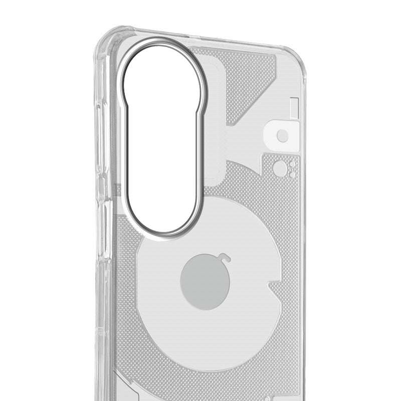 Soft Transparent Slim Fit Frosted Matte Silicone TPU With Silver Ring On Camera Back Cover for Vivo V40 Pro 5G