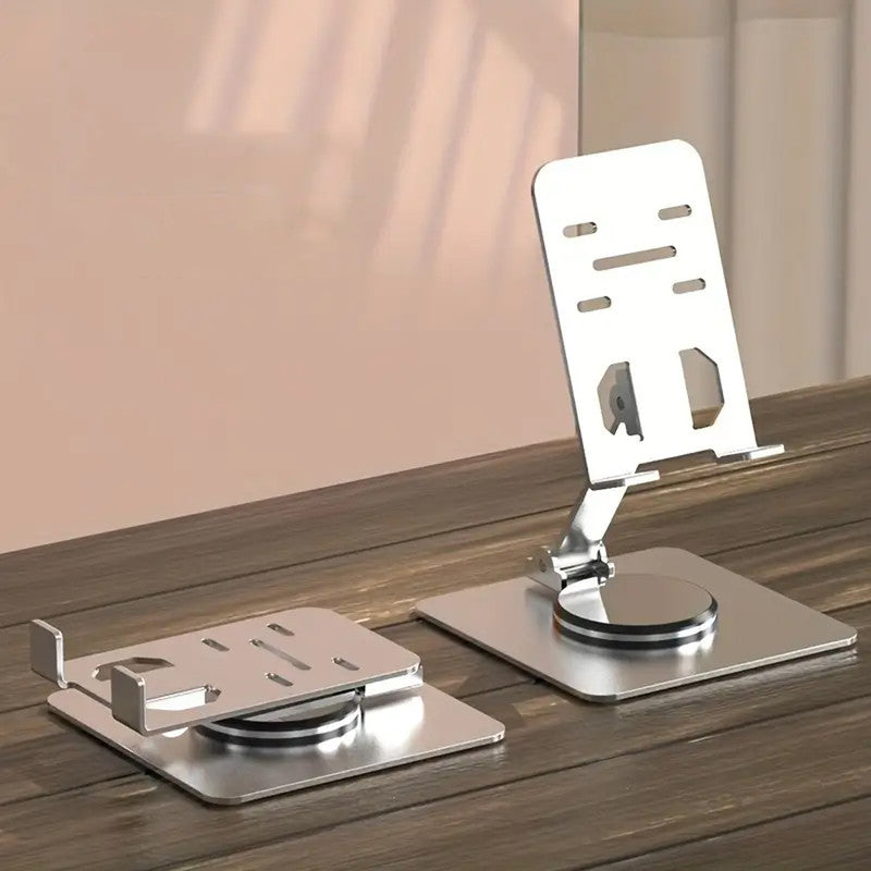 Foldable Mobile Holder Stand with Metal Body, for All Smartphones, Tablets