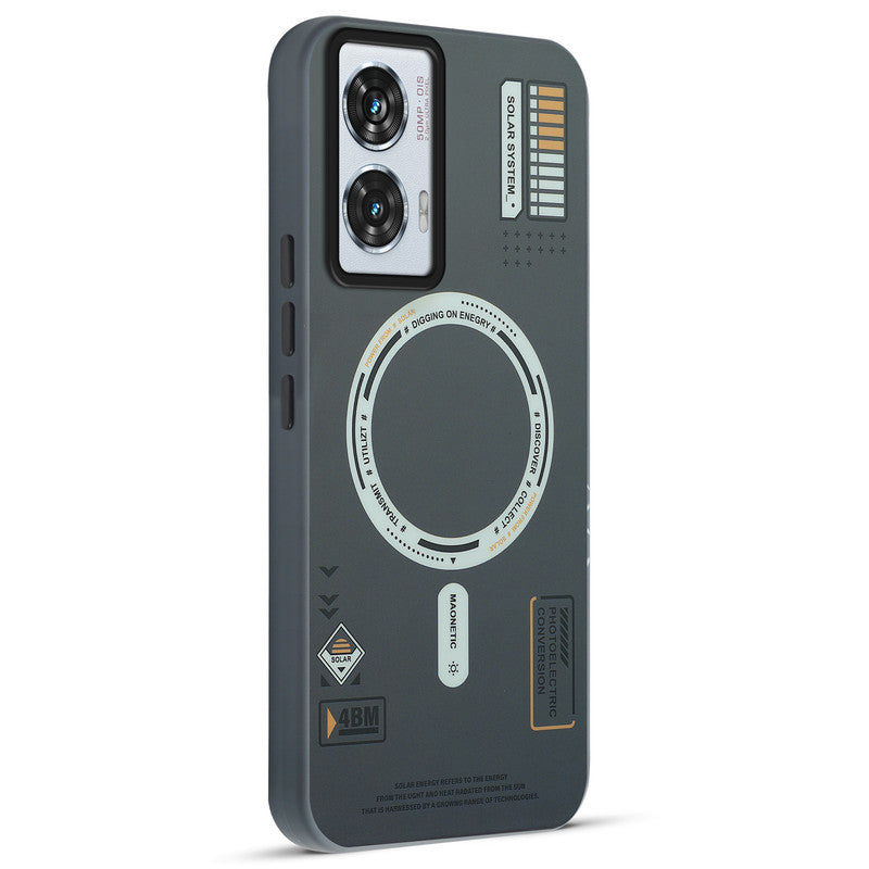 Mechanical Circuit Print Hard Back Cover For Motorola Edge 50 Fusion