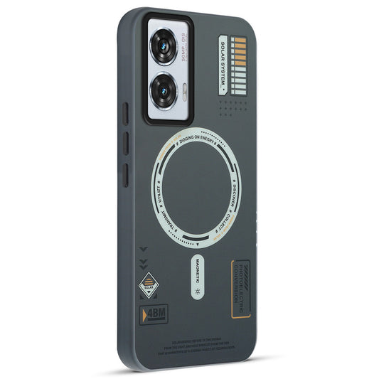 Mechanical Circuit Print Hard Back Cover For Motorola Edge 50 Fusion