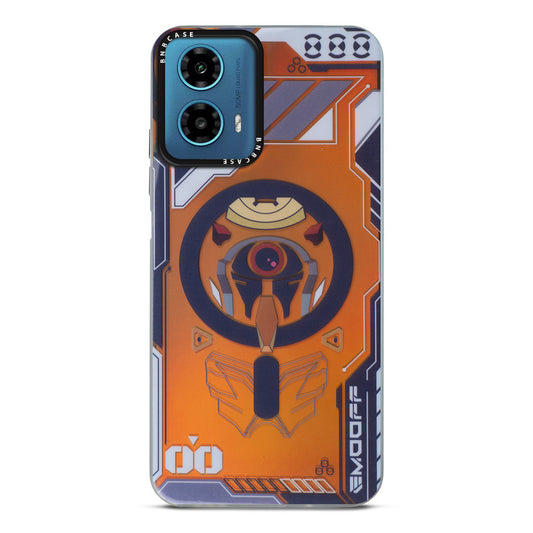Colorful Reflective Circuit Prints Hard Back Protector Case For Motorola G34 5G