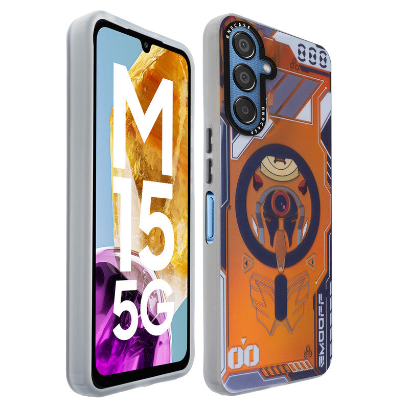 Colorful Reflective Circuit Prints Hard Back Protector Case For Samsung M15 5G