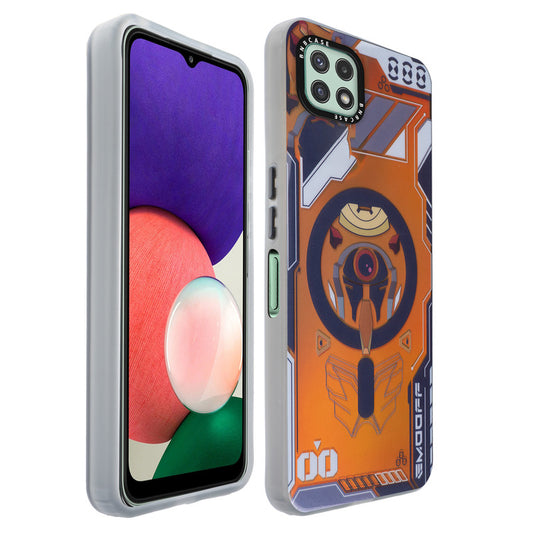 Colorful Reflective Circuit Prints Hard Back Protector Case For Samsung A22 5G