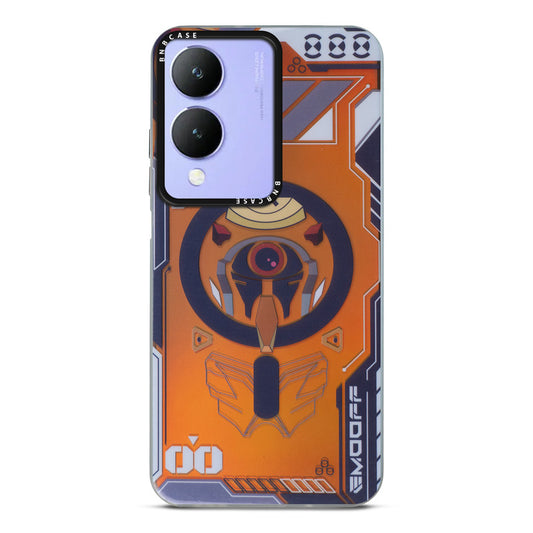 Colorful Reflective Circuit Prints Hard Back Protector Case For Vivo Y28 5G