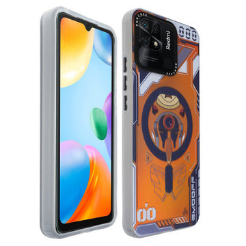 Colorful Reflective Circuit Prints Hard Back Protector Case For Redmi 10C