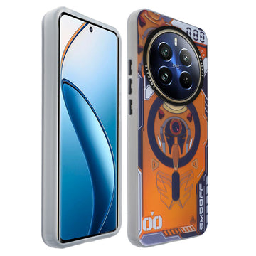 Colorful Reflective Circuit Prints Hard Back Protector Case For Realme 12 Plus 5G