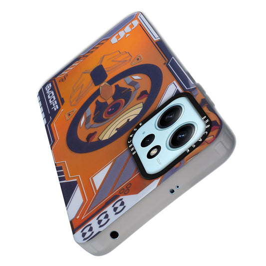 Colorful Reflective Circuit Prints Hard Back Protector Case For Redmi Note 12 4G