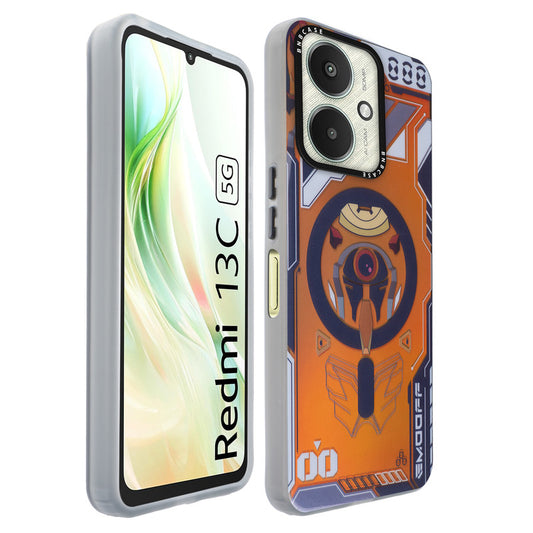 Colorful Reflective Circuit Prints Hard Back Protector Case For Redmi 13C 5G