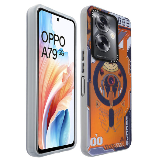 Colorful Reflective Circuit Prints Hard Back Protector Case For Oppo A79 5G