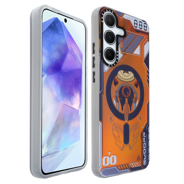 Colorful Reflective Circuit Prints Hard Back Protector Case For Samsung A55 5G