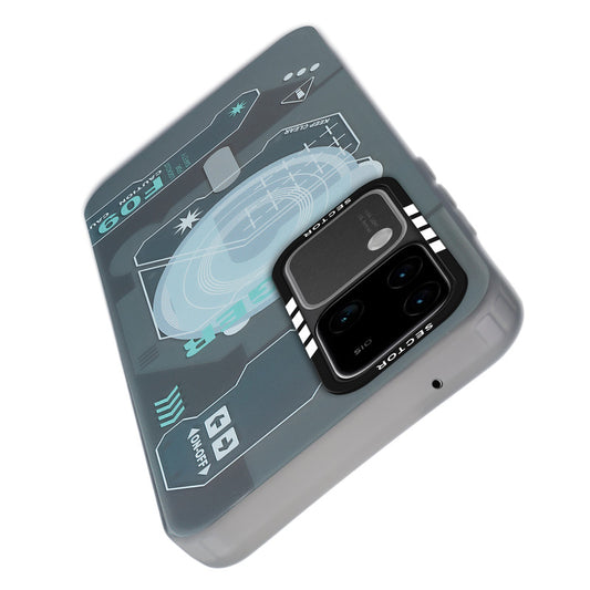 Mechanical Circuit Sector Print Hard Back Cover For Vivo V30 Pro 5G