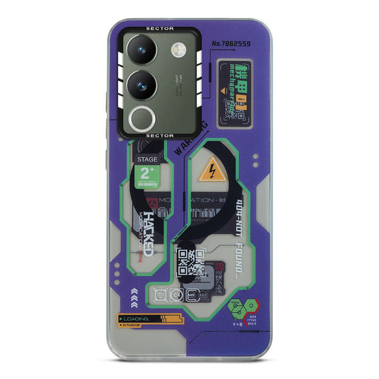 Mechanical Circuit Sector Print Hard Back Cover For Vivo Y200 5G