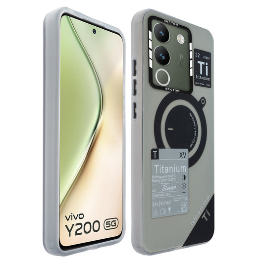 Mechanical Circuit Sector Print Hard Back Cover For Vivo Y200 5G
