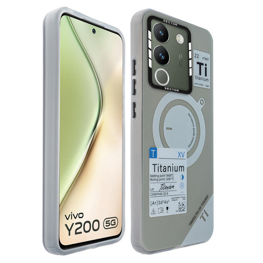 Mechanical Circuit Sector Print Hard Back Cover For Vivo Y200 5G