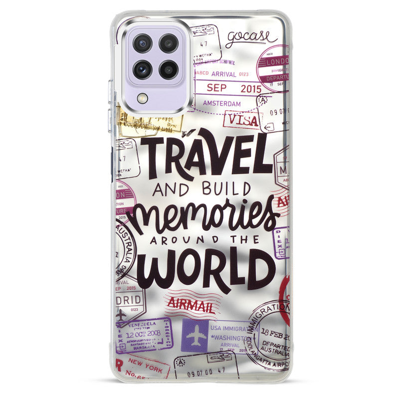 Wrinkle & Artistic Wave Printed Phone Case For Samsung A22 4G