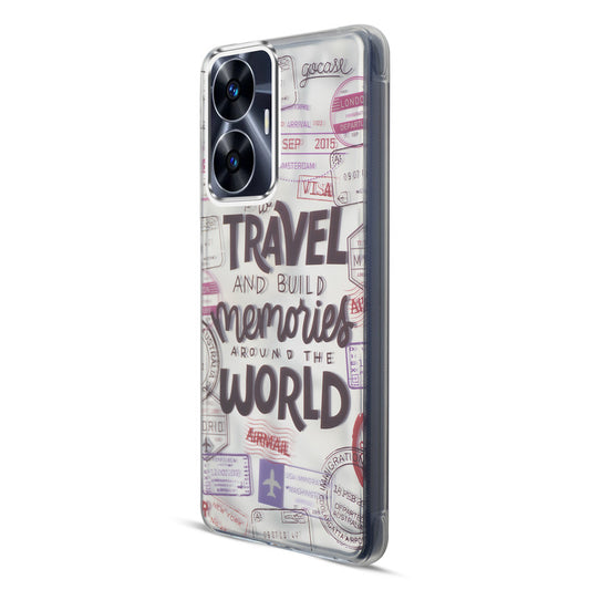 Wrinkle & Artistic Wave Printed Phone Case For Realme C55