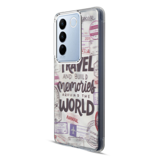 Wrinkle & Artistic Wave Printed Phone Case For Vivo V27