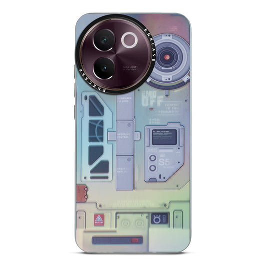 Colorful Reflective Circuit Prints Hard Back Protector Case For Vivo V30e 5G