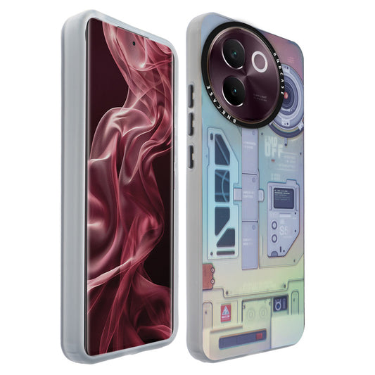 Colorful Reflective Circuit Prints Hard Back Protector Case For Vivo V30e 5G