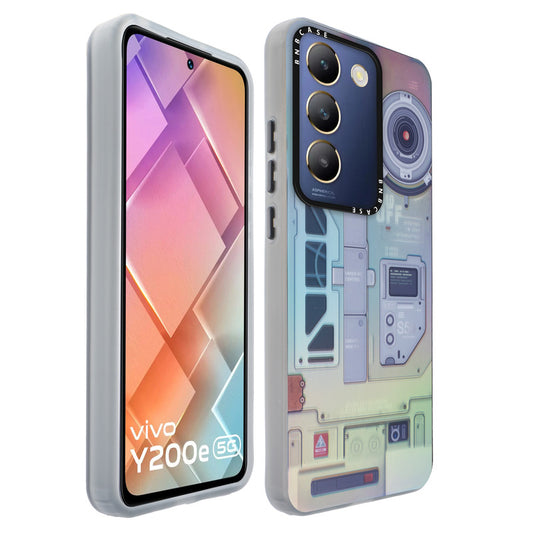 Colorful Reflective Circuit Prints Hard Back Protector Case For Vivo Y200e 5G