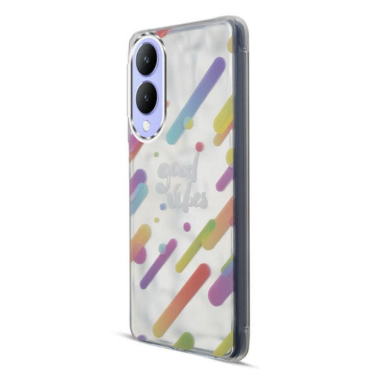 Wrinkle & Artistic Wave Printed Phone Case For Vivo Y17s