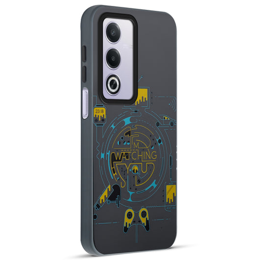 Mechanical Circuit Sector Print Hard Back Cover For Oppo A3 Pro 5G