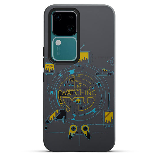 Mechanical Print Circuit Sector Print Hard Back Cover For Vivo V30 Pro 5G