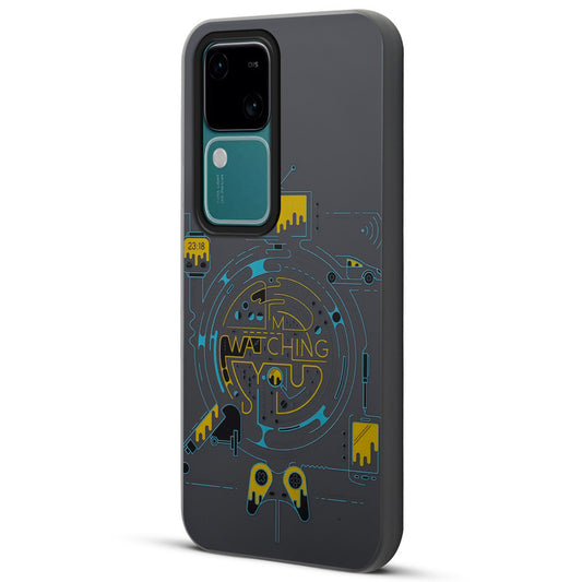 Mechanical Print Circuit Sector Print Hard Back Cover For Vivo V30 Pro 5G