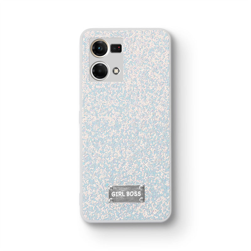 Sparkling Glitter Sequin Case with Camera Shield Back Cover For Oppo F21s Pro 4G