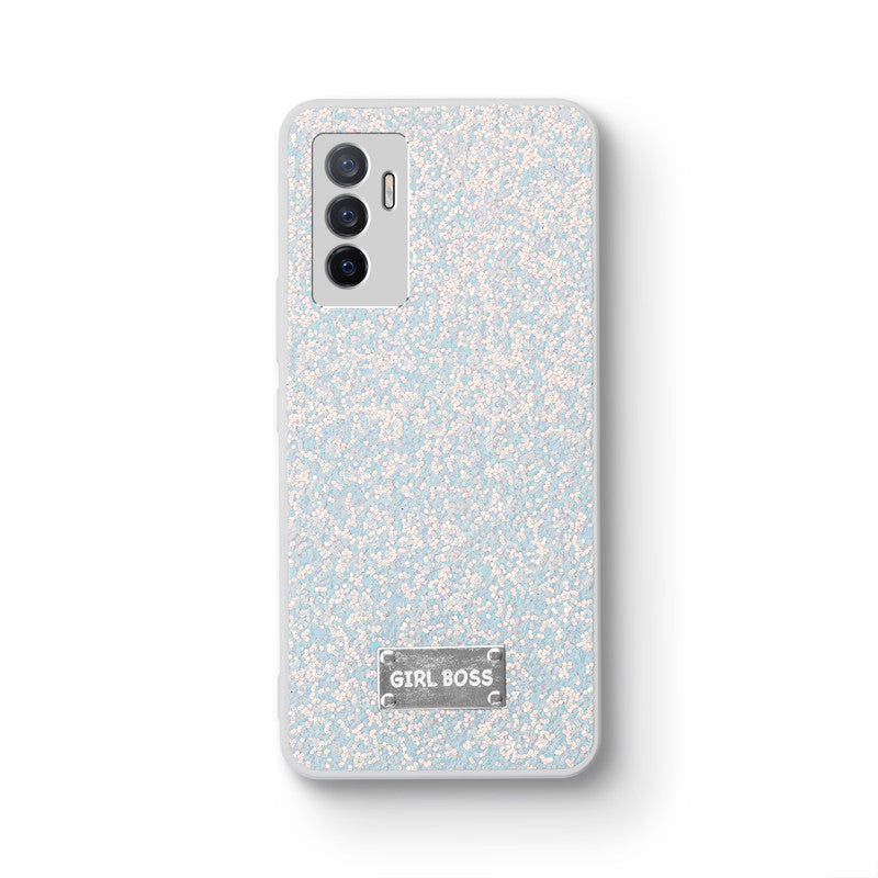 Sparkling Glitter Sequin Case with Camera Shield Back Cover For Vivo V23E 5G