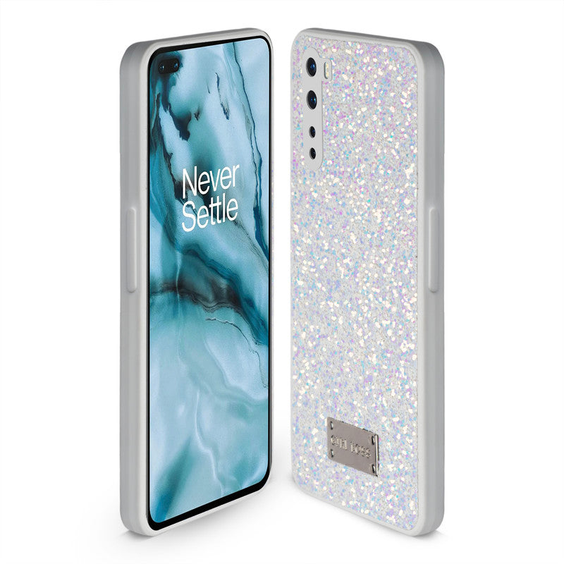 Sparkling Glitter Sequin Case with Camera Shield Back Cover For Oneplus Nord