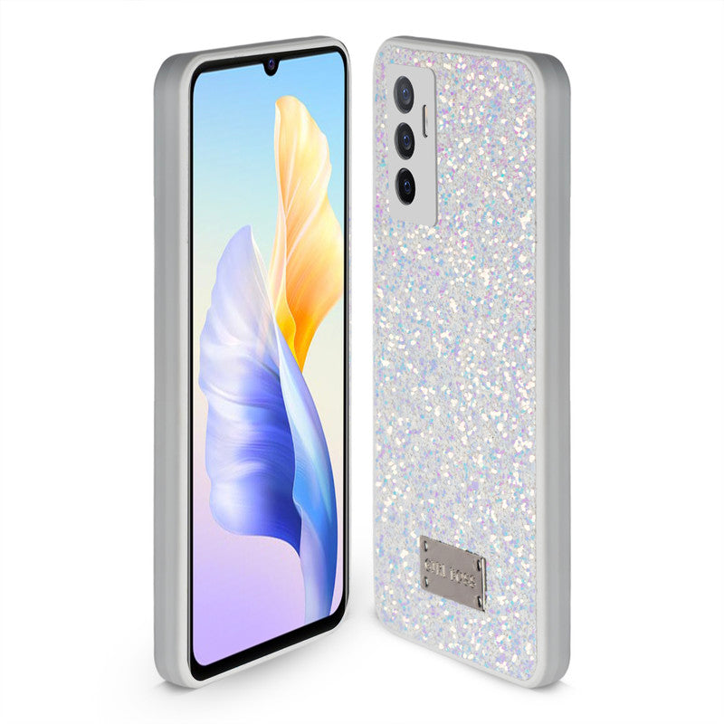 Sparkling Glitter Sequin Case with Camera Shield Back Cover For Vivo V23E 5G
