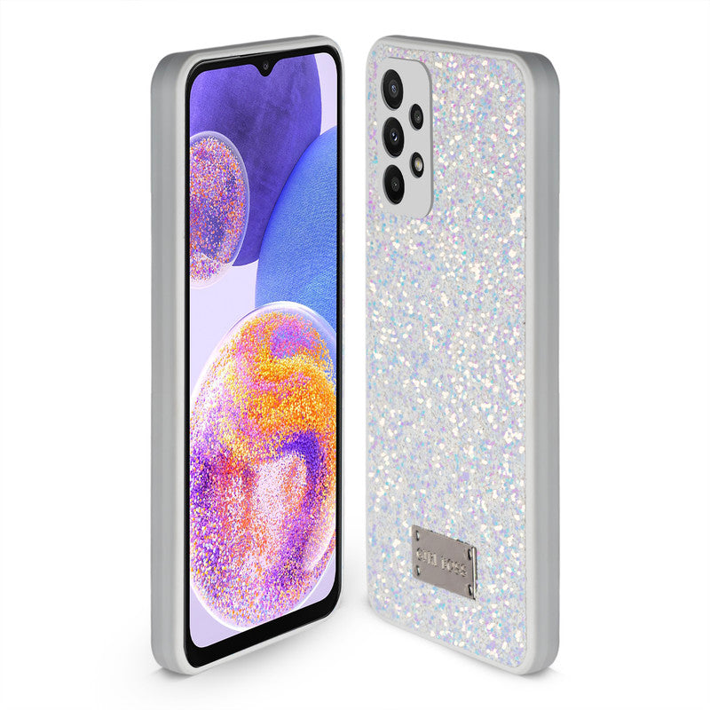 Sparkling Glitter Sequin Case with Camera Shield Back Cover For Samsung A23 4G