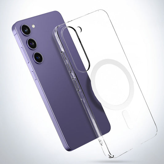Crystal Clear Hard Back Anti-Yellowing with MagSafe Compatibility Phone Case For Samsung S23 5G