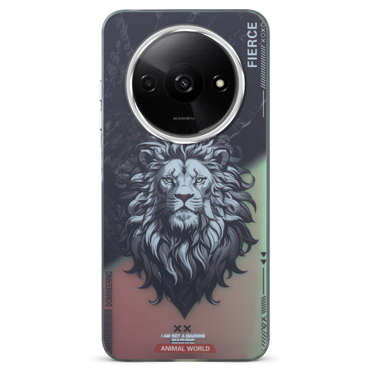 Night Glow & Shiny Hard Phone Cover with Silver Camera Ring For Redmi A3 2024