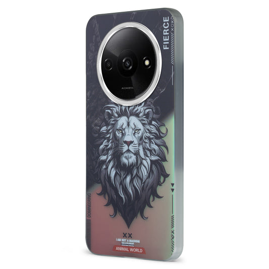 Night Glow & Shiny Hard Phone Cover with Silver Camera Ring For Redmi A3 2024