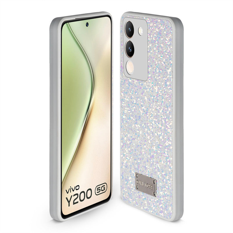 Sparkling Glitter Sequin Case with Camera Shield Back Cover For Vivo Y200 5G