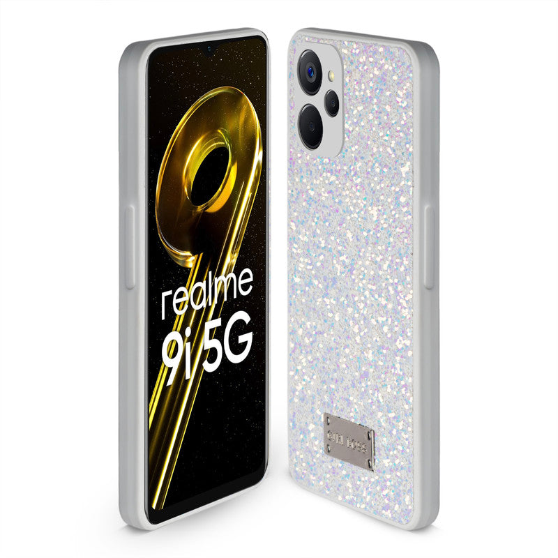 Sparkling Glitter Sequin Case with Camera Shield Back Cover For Realme 9i 5G
