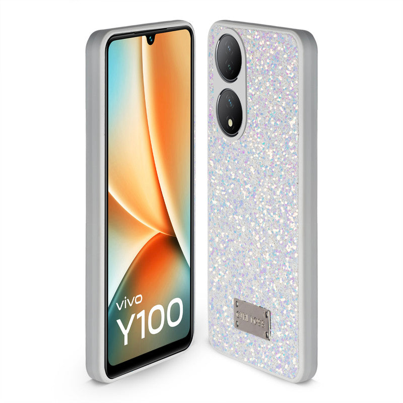 Sparkling Glitter Sequin Case with Camera Shield Back Cover For Vivo T2 5G