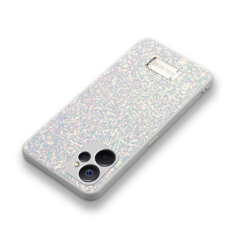Sparkling Glitter Sequin Case with Camera Shield Back Cover For Realme 9i 5G