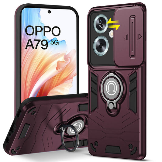 Ultra Rugged Case with Rotating Ring Holder Back Case For Oppo A79 5G