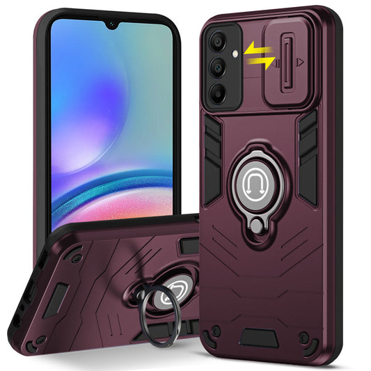 Ultra Rugged Armor Case with Rotating Ring Holder & Shutter Camera Protection Back Case For Samsung A05s