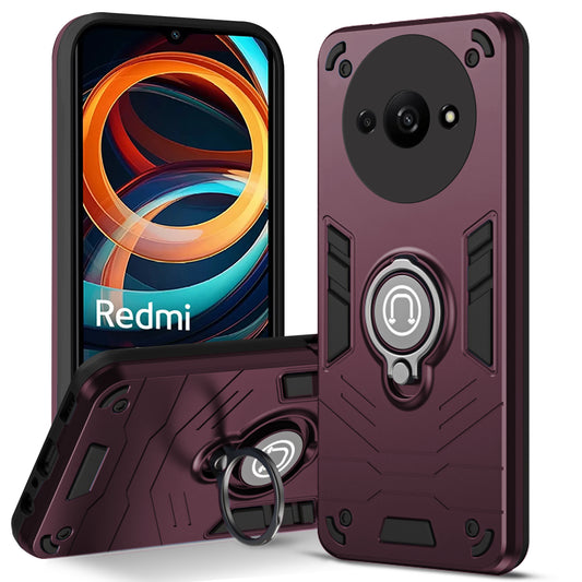 Ultra Rugged Armor Case with Rotating Ring Holder Back Case For Redmi A3 2024